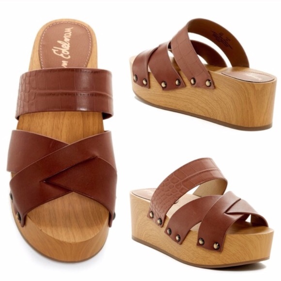 Sam Edelman Shoes - Sam Edelman Bane Platform Leather Sandal Camel 7.5